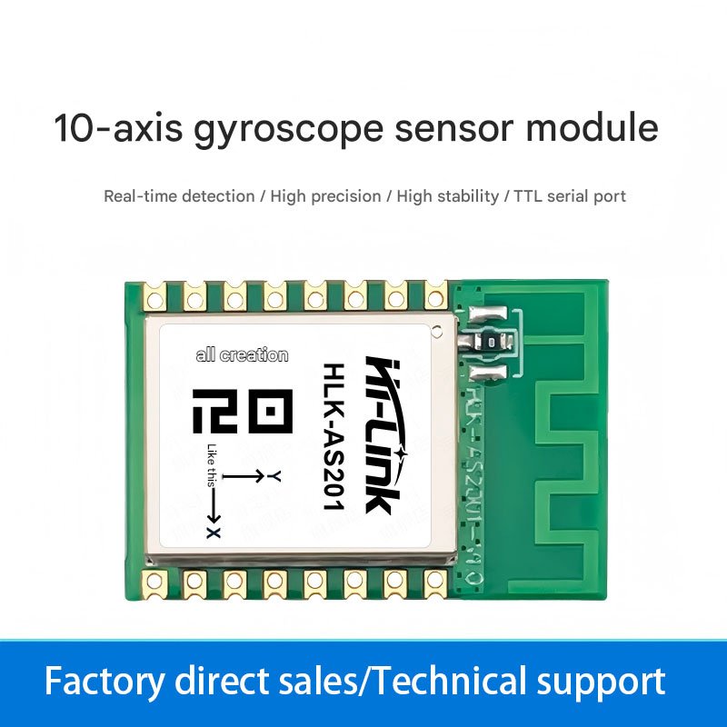 00 AS201 10-axis attitude module with electronic gyroscope, accelerometer, and high-precision angle sensor - Image 1