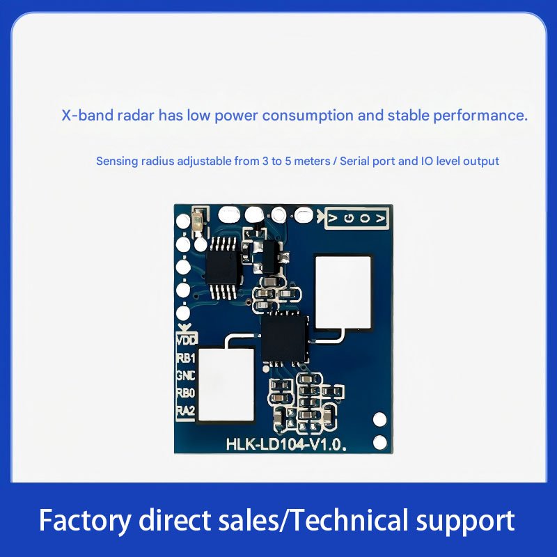 01 10g human body sensing microwave radar switch module sensor low power LD104 - Image 1