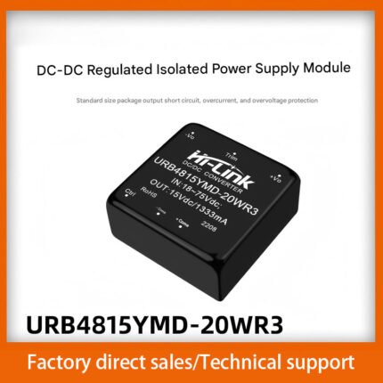 DC-DC step-down voltage regulator module, 48V to 15V power isolation module, URB4815YMD-20WR3