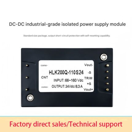 DC-DC brick-type module power supply 200Q-110S24 isolation regulator 110V to 24V single rail 200W