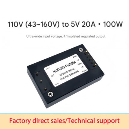 DC-DC brick-type module power supply 100Q-110S05A isolated voltage regulator 110V to 5V single rail 100W