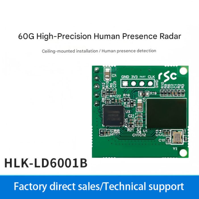 60GHz millimeter-wave radar high-precision multi-target 3D human sensing LD6001B radar module