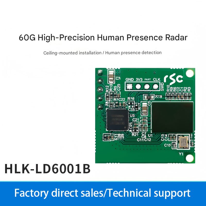 1(1) 60GHz millimeter-wave radar high-precision multi-target 3D human sensing LD6001B radar module - Image 1