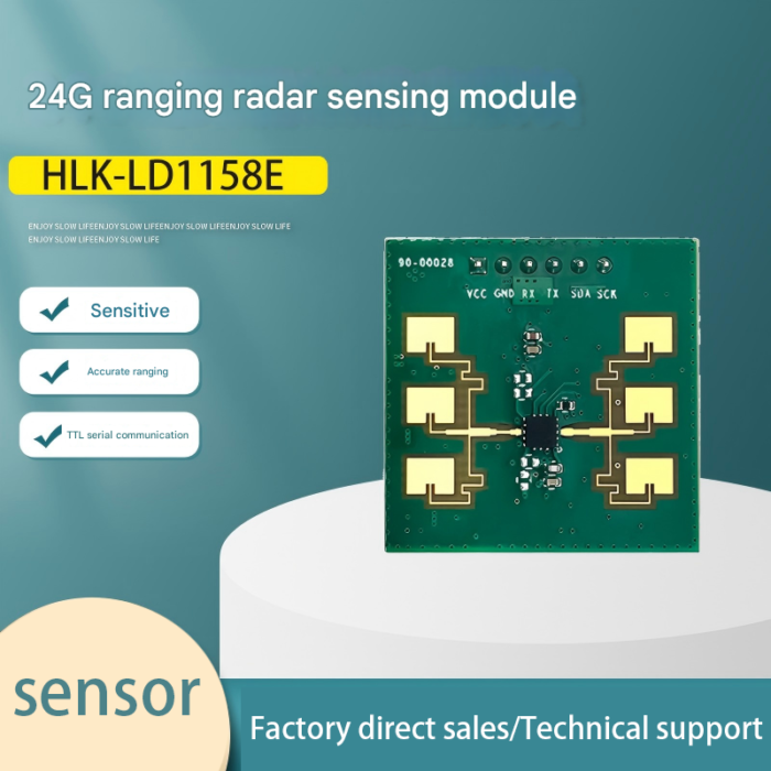24g Mobile Long-Range Ranging Angle Radar Sensing Module Sensor LD1158E