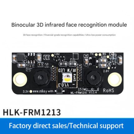 FRM1213 3D binocular camera module for face recognition, liveness detection, and serial communication.