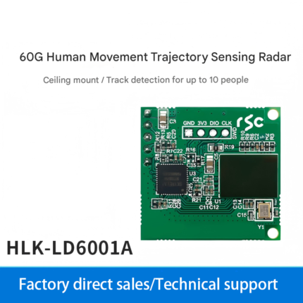 60G Quad-Transmit, Quad-Receive High-Precision Multi-Target Human Movement Trajectory Sensing LD6001A Radar Module