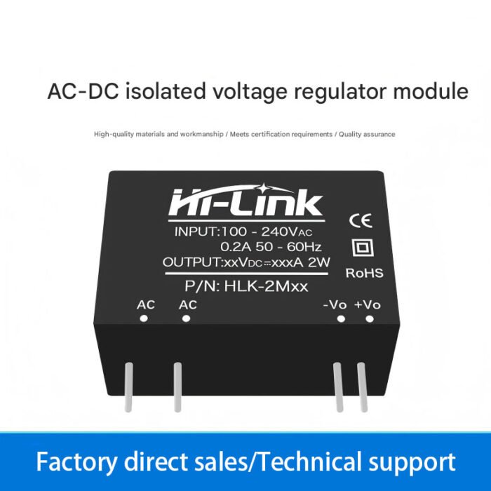 ACDC power module 220V to 5V 2W step-down regulator with low ripple HLK-2M05