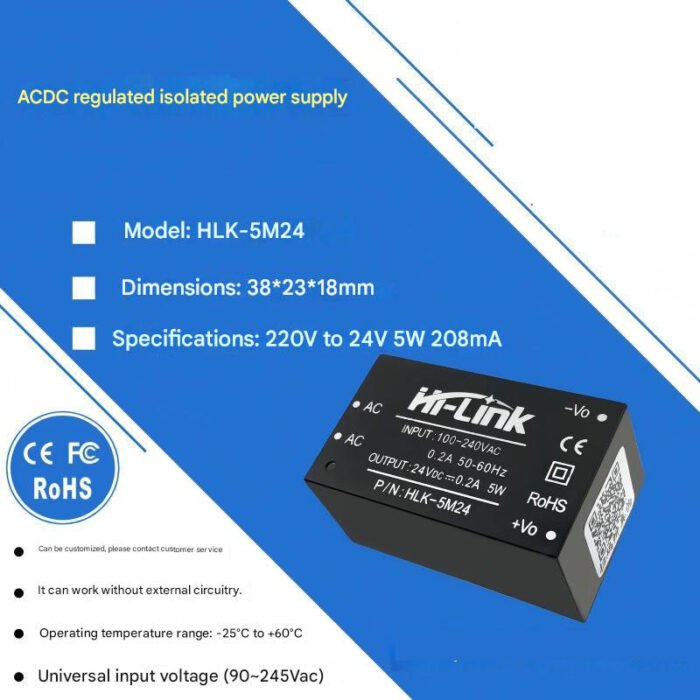 ACDC low ripple miniature power module 220V to 24V 5W 200mA smart home switch 5M24
