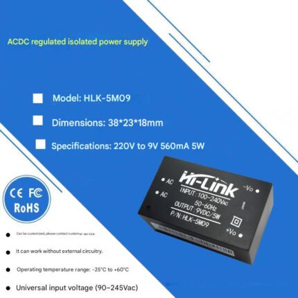 ACDC low ripple miniature power supply module 220V to 9V 5W 560mA smart home switching power supply 5M09