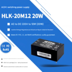 20M12acdc isolated regulated switching power supply module, 20W, 220V to 5V/12V/9V/24V, low ripple.