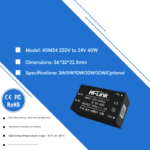 40M24 AC-DC isolated step-down regulated switching power supply module, 220V to 24V, 40W (GaN).