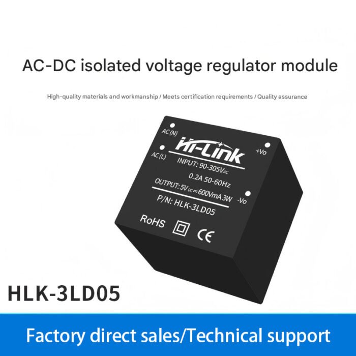 3LD05 Hailing Technology AC-DC Regulated Isolated Power Supply Module 220V to 9V, 12V, 15V, 24V 3W305 All Operating Conditions