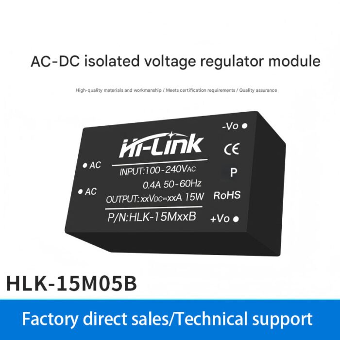 ACDC step-down isolated power supply module 220V to 5V, 9V, 12V, 15V, 24V regulated 15W single output 15M05B