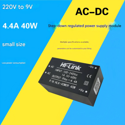 ACDC isolated step-down regulated switching power supply module 220V to 9V 2600mA 40W Gallium Nitride (GaN40M09)