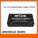 DC-DC regulated output DC isolated power supply module 48V to 12V URB4805LD-30WR3