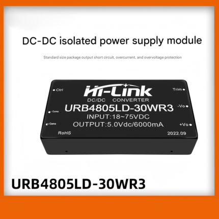 DC-DC regulated output DC isolated power supply module 48V to 12V URB4805LD-30WR3