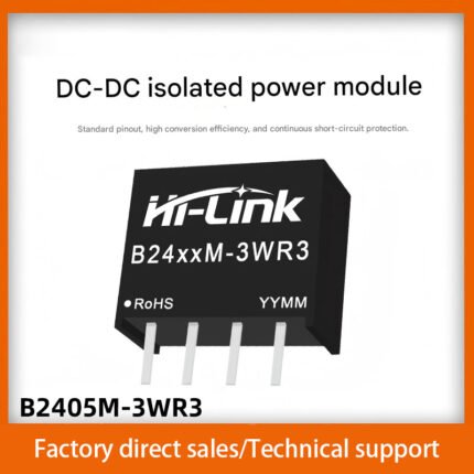 B2405M-3WR3 DC-DC isolated power supply module, 24V to 3.3V, 9V, 12V, 5V, 24V unregulated output.