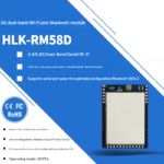 HLK-M58D Serial to WiFi Module, 5G WiFi/2.4G Dual-Band Communication Bluetooth Module, Low Power Consumption