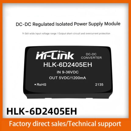 24V to 5V DC power supply module, DC-DC isolated regulated output with short-circuit protection, URB2405ZP-6WR3