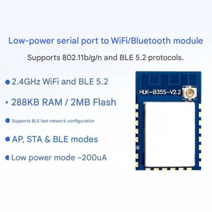 Serial to WiFi + BLE 5.2 Bluetooth Module B35S Dual-Mode Wireless Serial Transparent Transmission Low Power