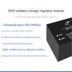 220V to 9V 3.3A 30W AC-DC isolated regulated power supply module 30M09C with built-in EMC circuit and certified. - Image 2