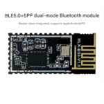 The HLK-B50 Bluetooth serial module supports BR/EDR and BLE dual-mode Bluetooth 5.0 and integrates BLE master and slave functionality. - Image 2