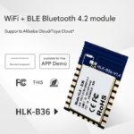 B36 Bluetooth module with 4.2GHz serial port and 2.4GHz Wi-Fi data pass-through, supporting Alibaba Cloud and Tuya Cloud integration with APP. - Image 2