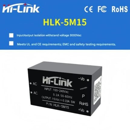ACDC isolated power supply module, low ripple, small intelligent switch module, 220V to 15V-5W