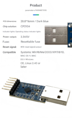 CH340 USB to TTL serial port mini-board module, UART serial port upgrade STC downloader, flashing cable - Image 4