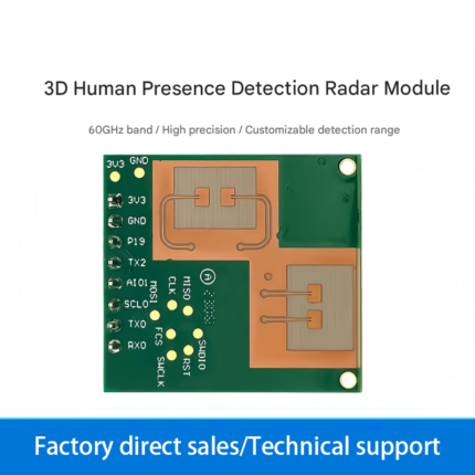 LD6002B 60g millimeter-wave radar 3D human presence sensor with dual transmit and dual receive serial ports