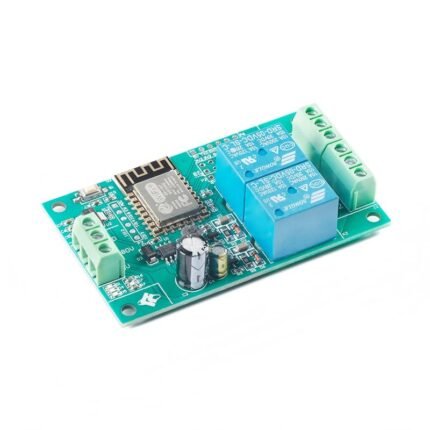 ESP8266 WIFI dual-channel relay module ESP-12F development board secondary development 5V/8-80V power supply