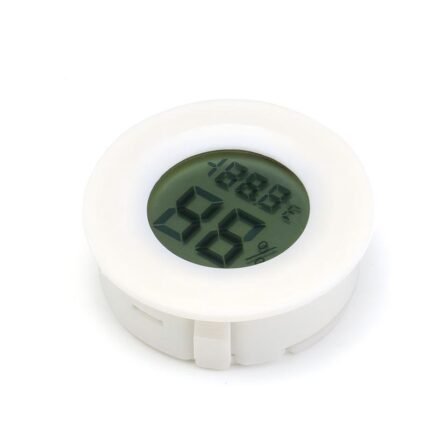 Electronic temperature and humidity meter embedded in pet reptile enclosure/acrylic box