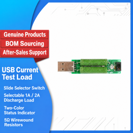 With Slide Switching Switch USB Charging Current Detection Load Tester Device Adjustable 2A/1A Discharging Burn-In Resistor