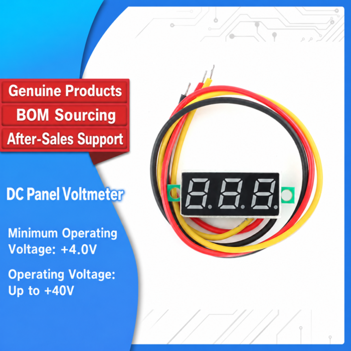 0.28 Inch Ultra-Compact DC Voltmeter Head Digital Digital Display Adjustable Three Wire DC0-100