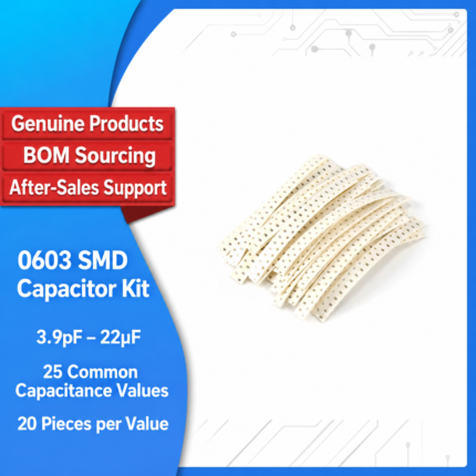 Component Assortment 0603 SMD Capacitor Assortment (3.9pF-22uF) 25 Types Total 500 pcs