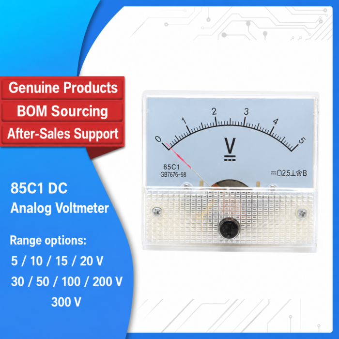 85C1 Type 5V 10V 20V 30V 50V 100V 200V 300V DC Analog Pointer Voltmeter Head