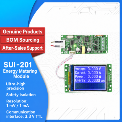 SUI-201 Electrical Energy Metering Module DC Voltage Ammeter Color Display 60V Serial Port Communication Modbus Protocol